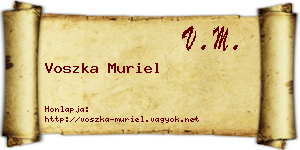 Voszka Muriel névjegykártya